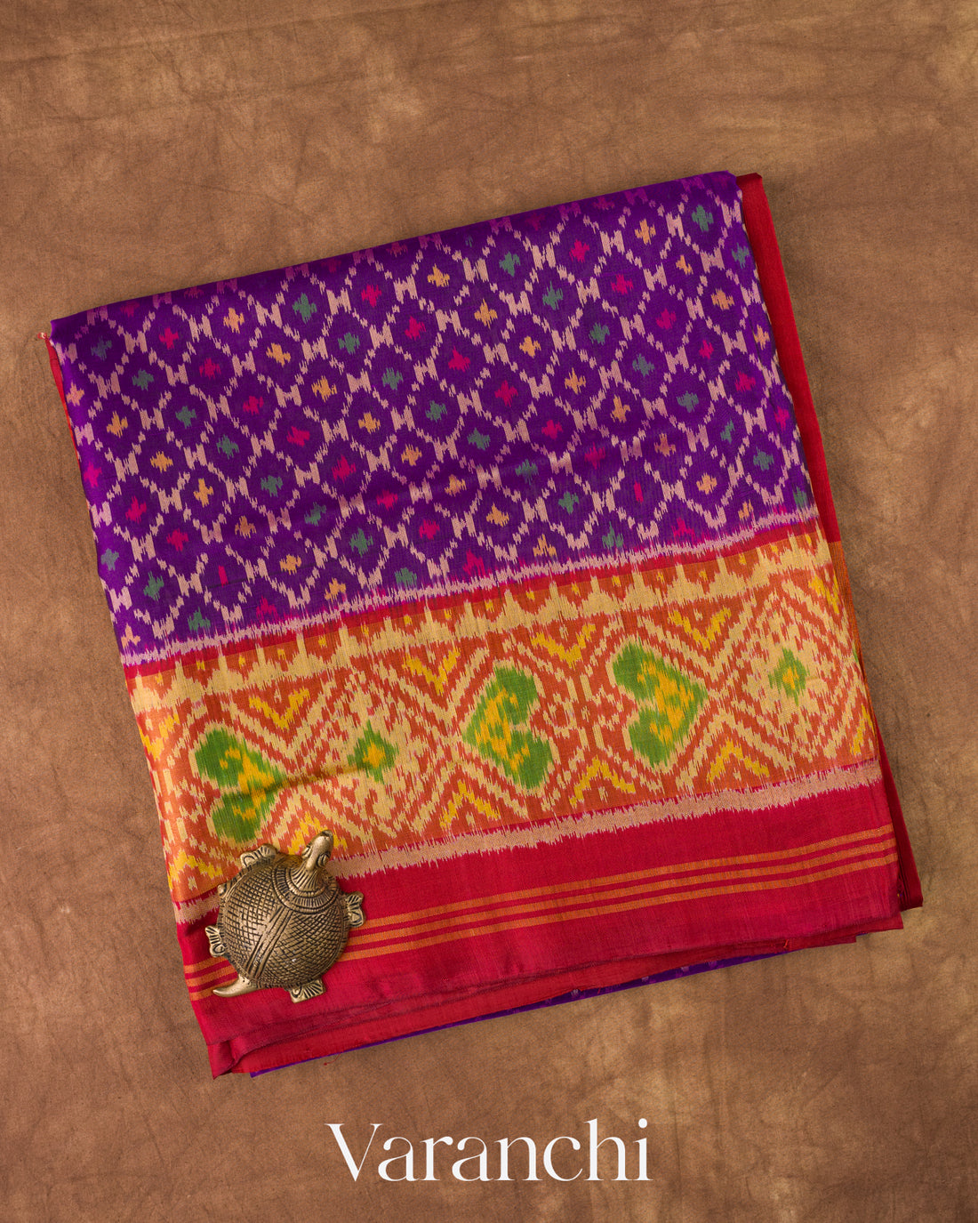 Purple with  Pure Rajkot Patola Silk Handloom Saree