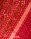 Orange Pure Rajkot Patola Silk Handloom Saree