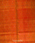 Orange Pure Rajkot Patola Silk Handloom Saree
