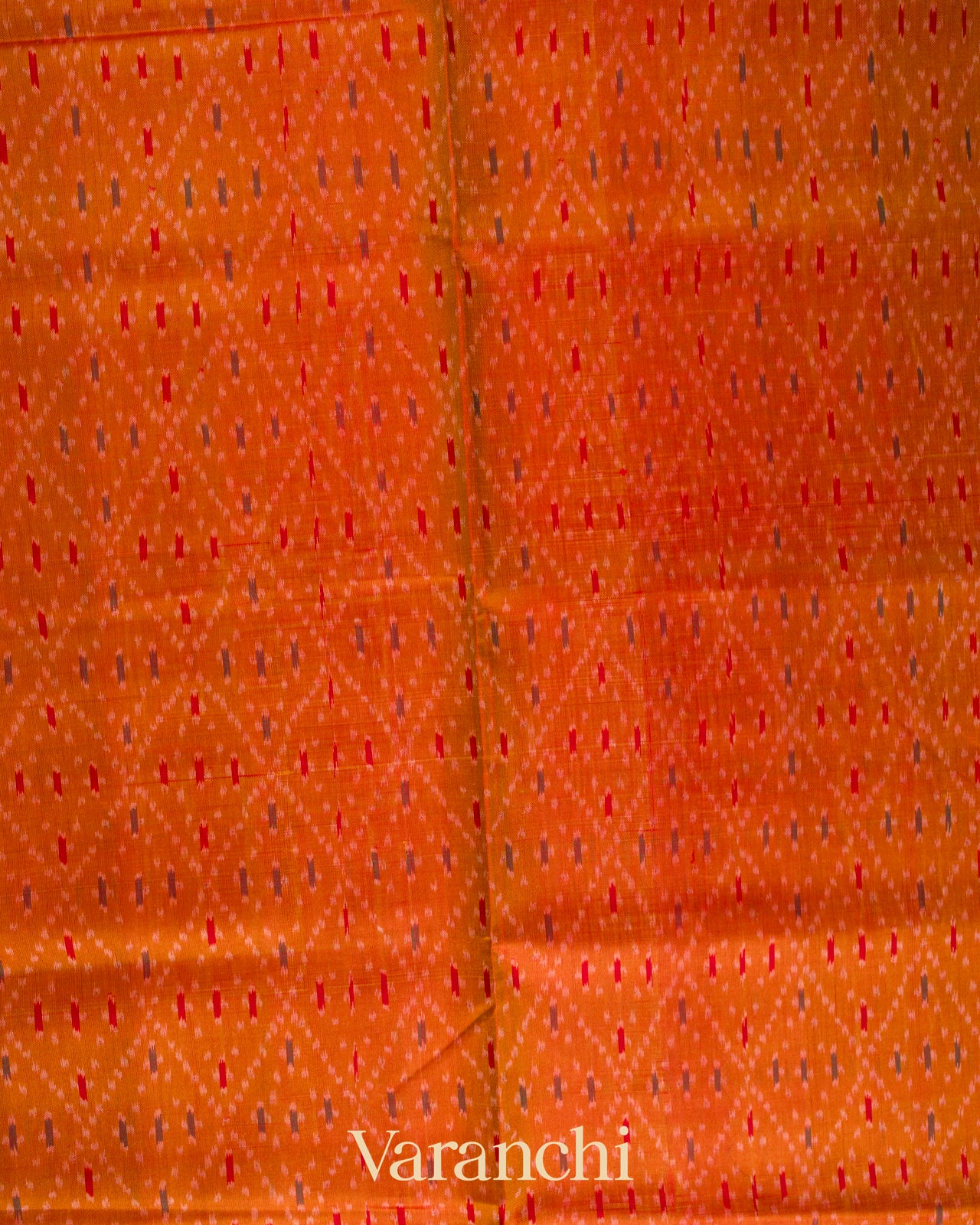 Orange Pure Rajkot Patola Silk Handloom Saree