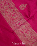 Rani Pink Pure Raw Silk Handloom Saree