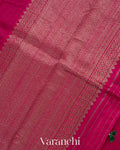 Rani Pink Pure Raw Silk Handloom Saree