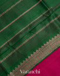 Rani Pink Pure Raw Silk Handloom Saree