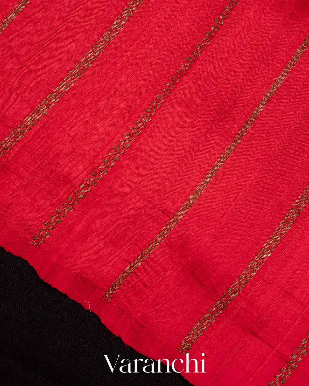 Jet Black Borderless Pure Raw Silk Handloom Saree