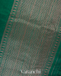 Emerald Green Pure Raw Silk Handloom Saree