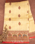 Butter Yellow Pure Raw Silk Handloom Saree