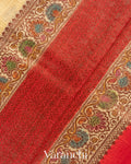 Butter Yellow Pure Raw Silk Handloom Saree