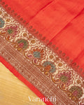 Butter Yellow Pure Raw Silk Handloom Saree