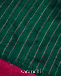 Rani Pink Borderless Pure Raw Silk Handloom Saree