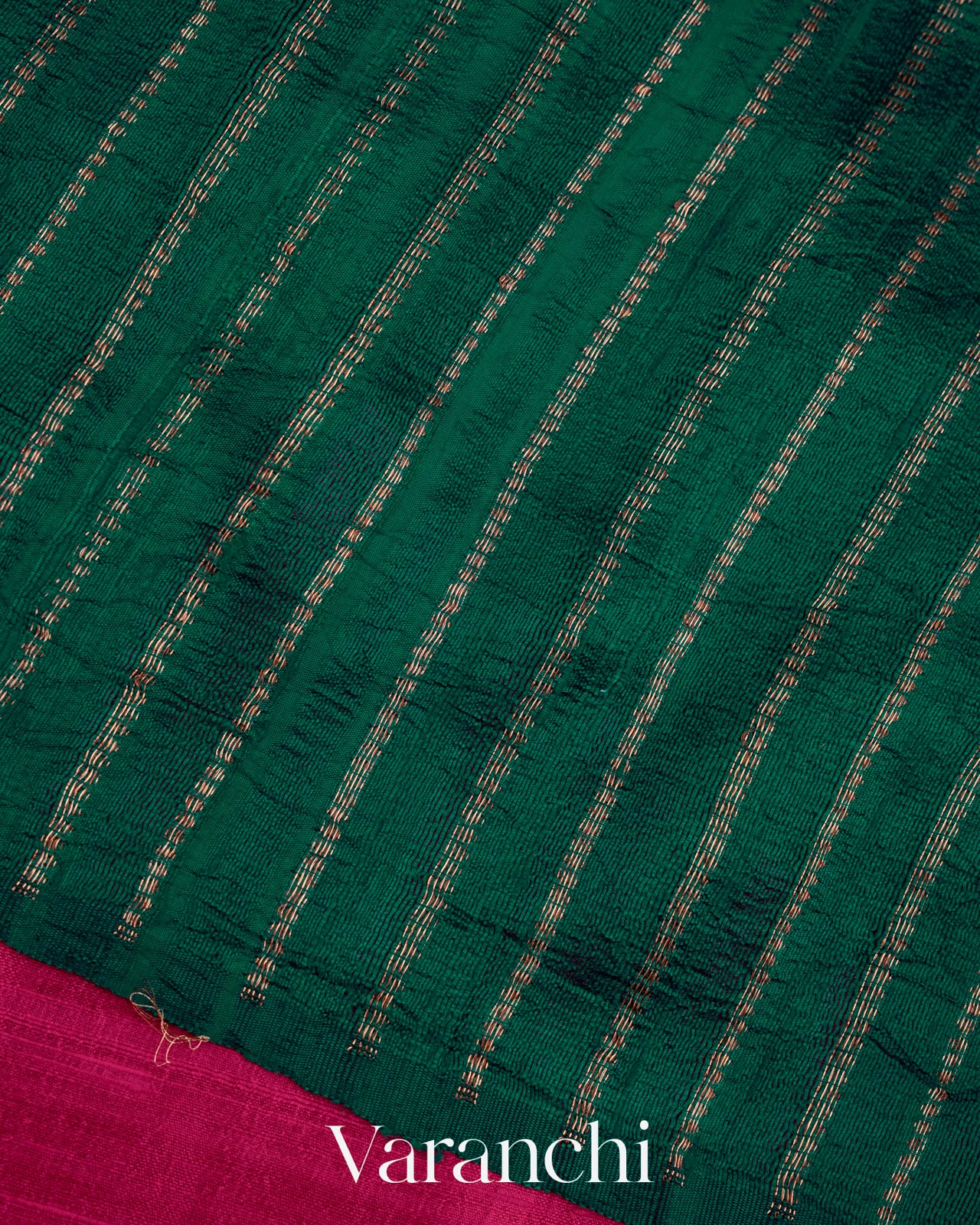 Rani Pink Borderless Pure Raw Silk Handloom Saree