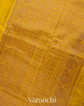 Olive Yellow Raw Silk Handloom Saree