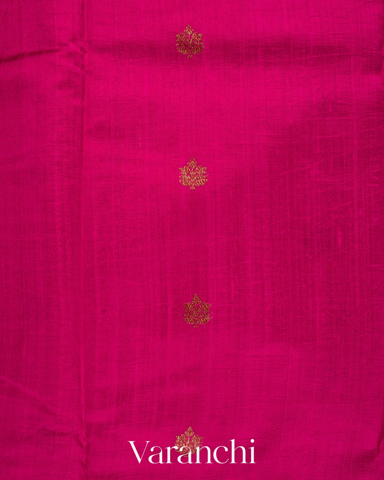Rani Pink Pure Raw Silk Handloom Saree