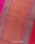 Rani Pink Shibori Pure Raw Silk Handloom Saree 