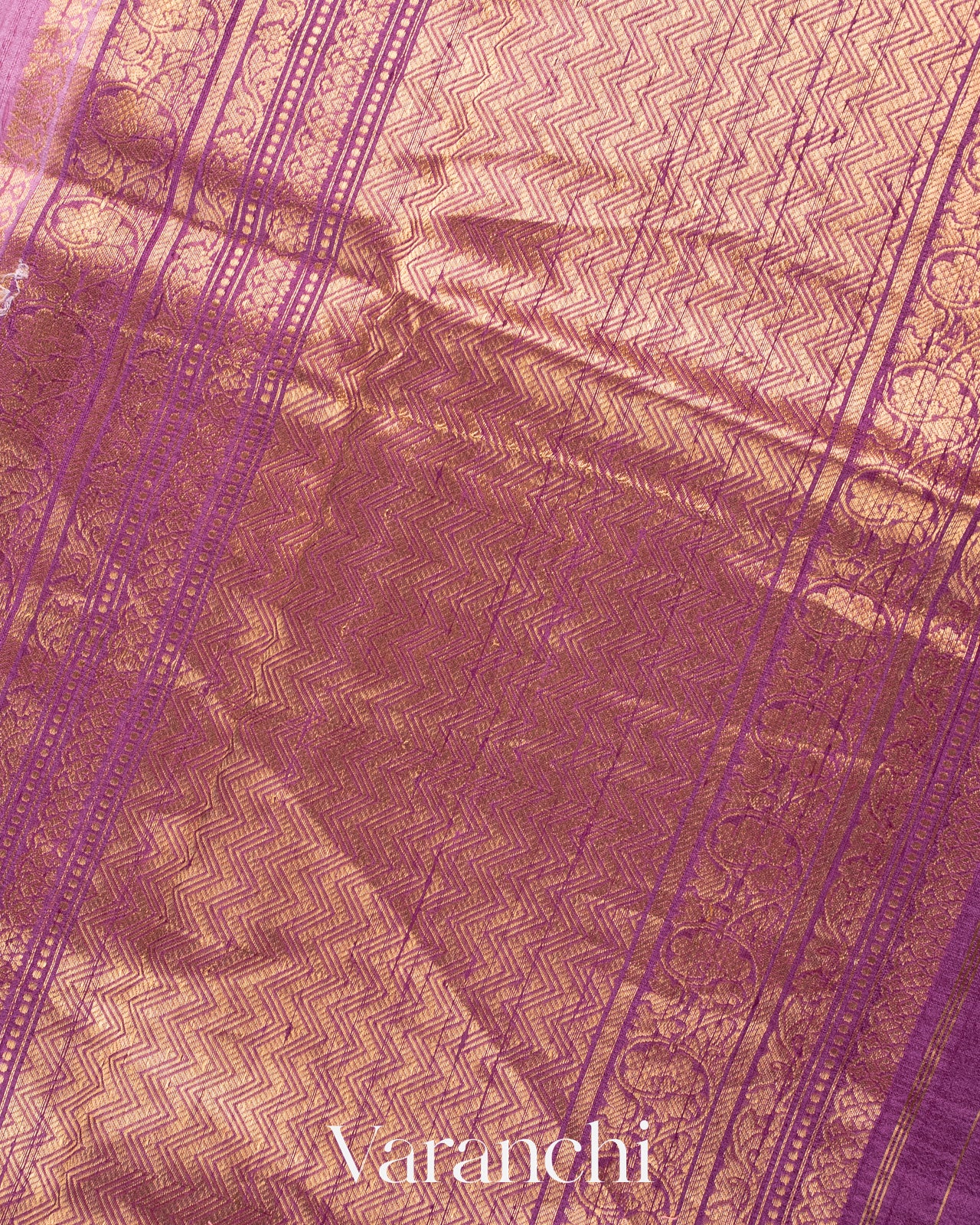 Lilac Pure Raw Silk Handloom Saree