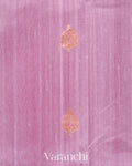 Lilac Pure Raw Silk Handloom Saree