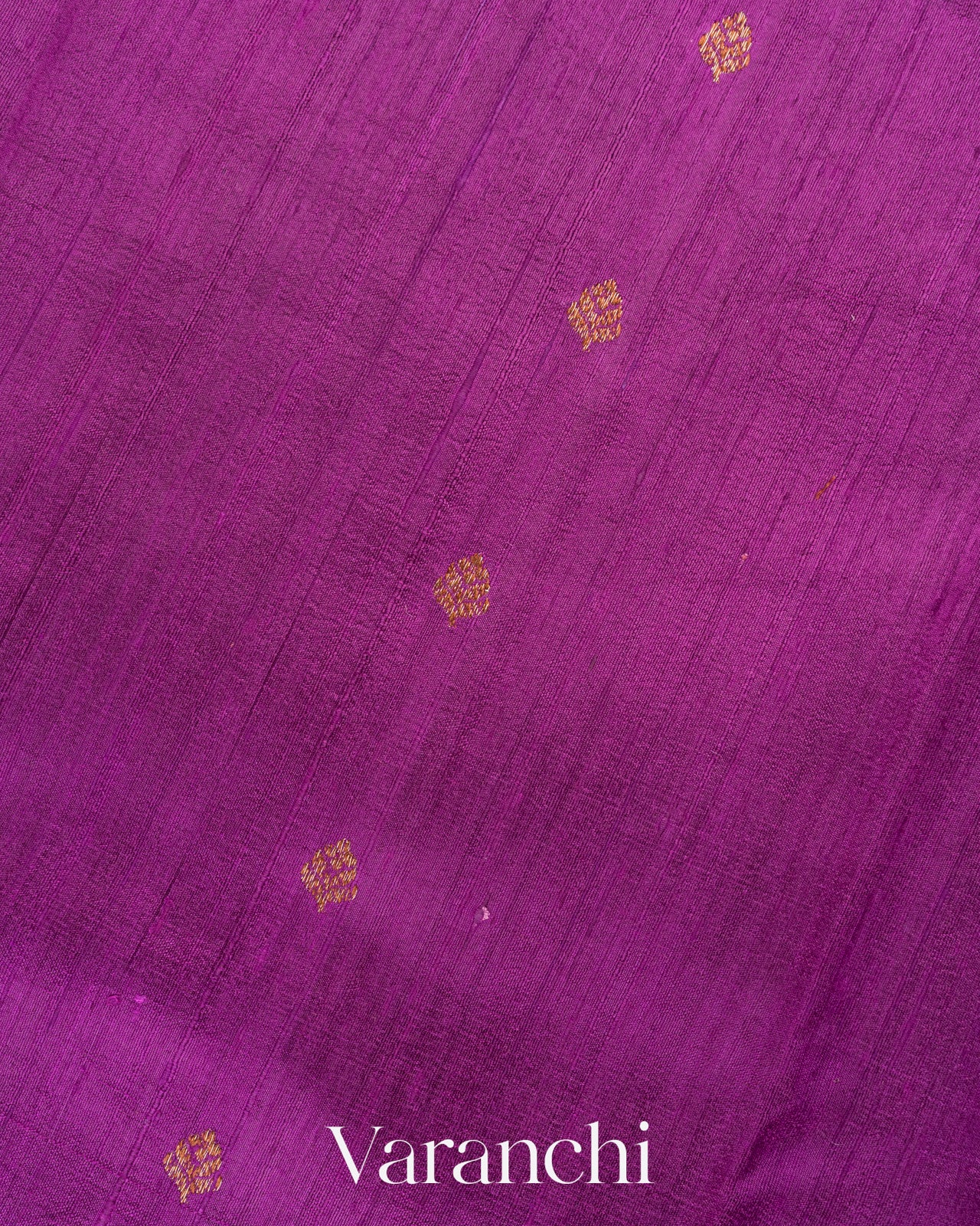 Purple Borderless Pure Raw Silk Handloom Saree 