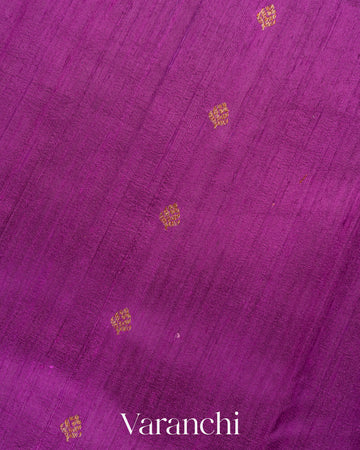 Purple Borderless Pure Raw Silk Handloom Saree 