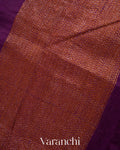 Deep Purple Shikargah Raw Silk Handloom Saree