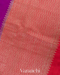 Purple Raw Silk Handloom Saree