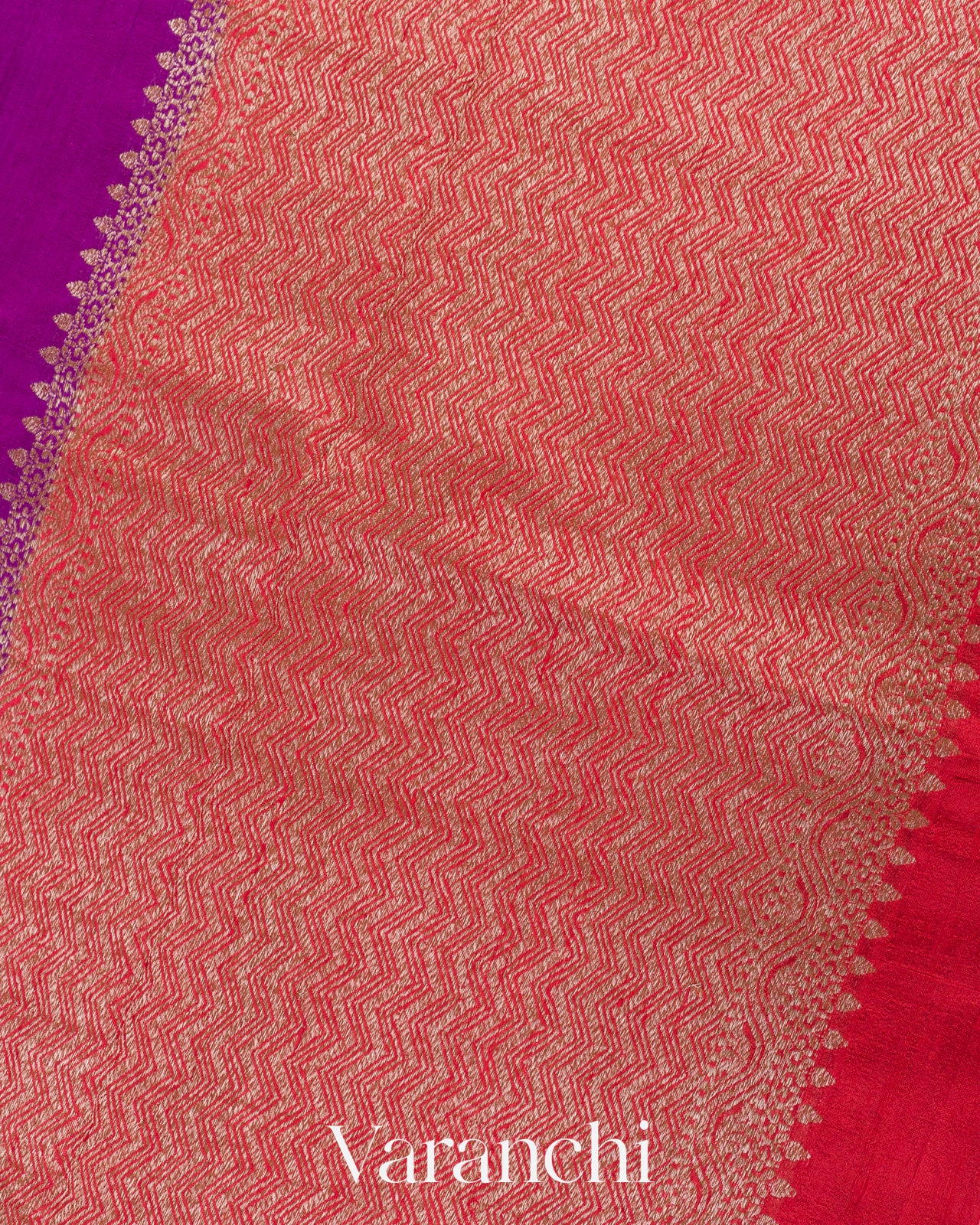 Purple Raw Silk Handloom Saree
