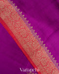 Purple Raw Silk Handloom Saree