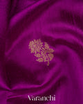 Purple Raw Silk Handloom Saree