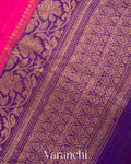 Rani Pink Pure Raw Silk Handloom Saree