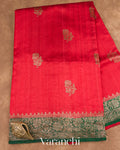 Chilly Red Raw Silk Handloom Saree 