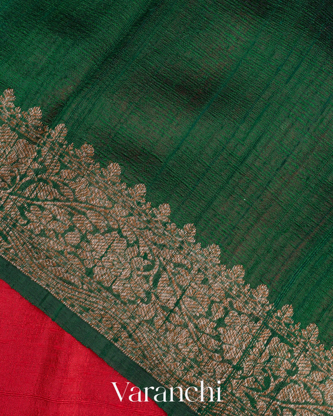 Chilly Red Raw Silk Handloom Saree 