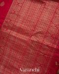 Crimson Red Pure Raw Silk Handloom Saree