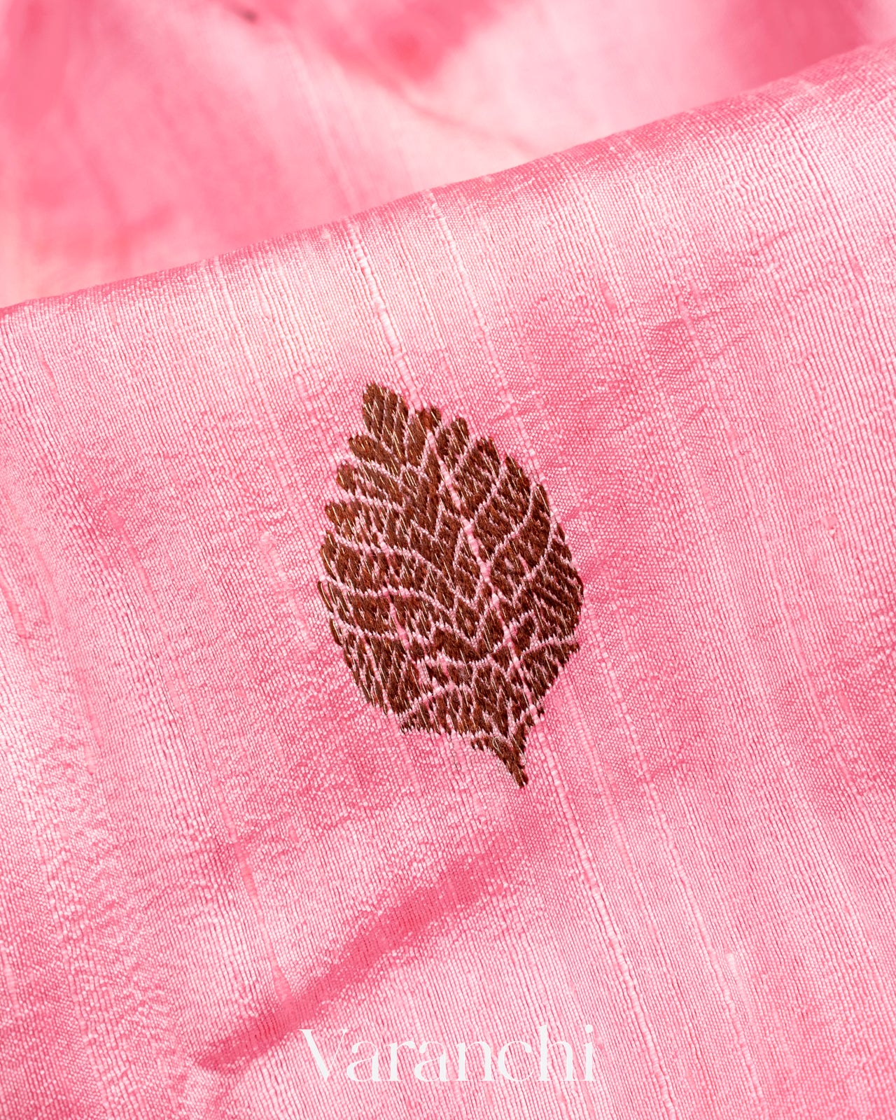 Light Pink Pure Raw Silk Handloom Saree