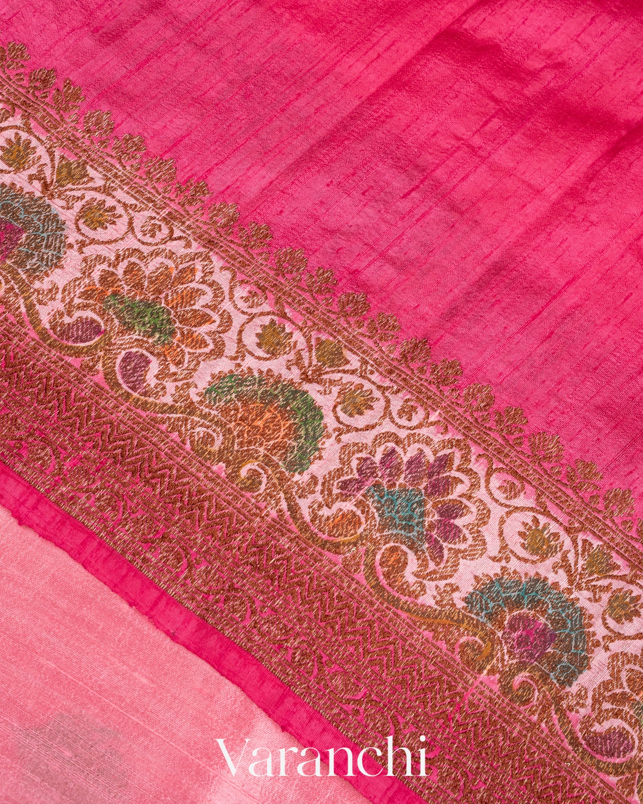 Light Pink Pure Raw Silk Handloom Saree