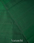 Bottle Green Borderless Pure Raw Silk Handloom Saree 