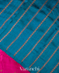 Rani Fuchsia Borderless Pure Raw Silk Handloom Saree 