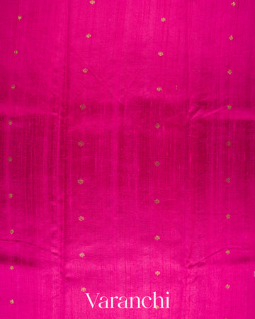 Rani Fuchsia Borderless Pure Raw Silk Handloom Saree 