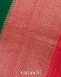 Dark Green Raw Silk Handloom Saree