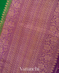 Deep Green Pure Raw Silk Handloom Saree