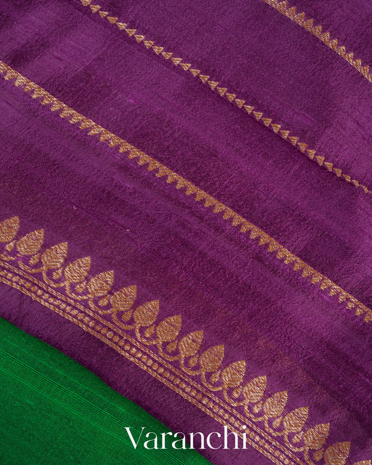 Deep Green Pure Raw Silk Handloom Saree