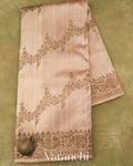 Soft Almond Leheriya Pure Raw Silk Handloom Saree