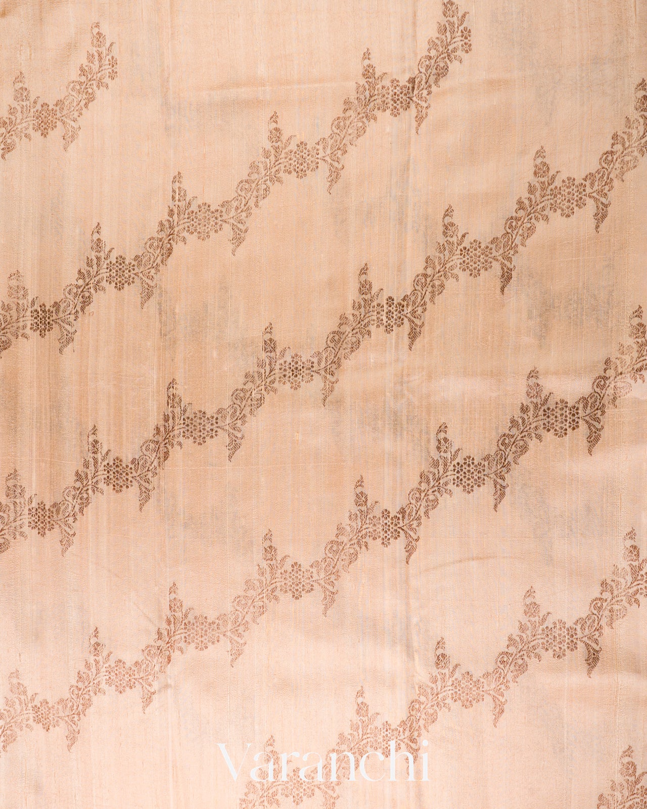 Soft Almond Leheriya Pure Raw Silk Handloom Saree