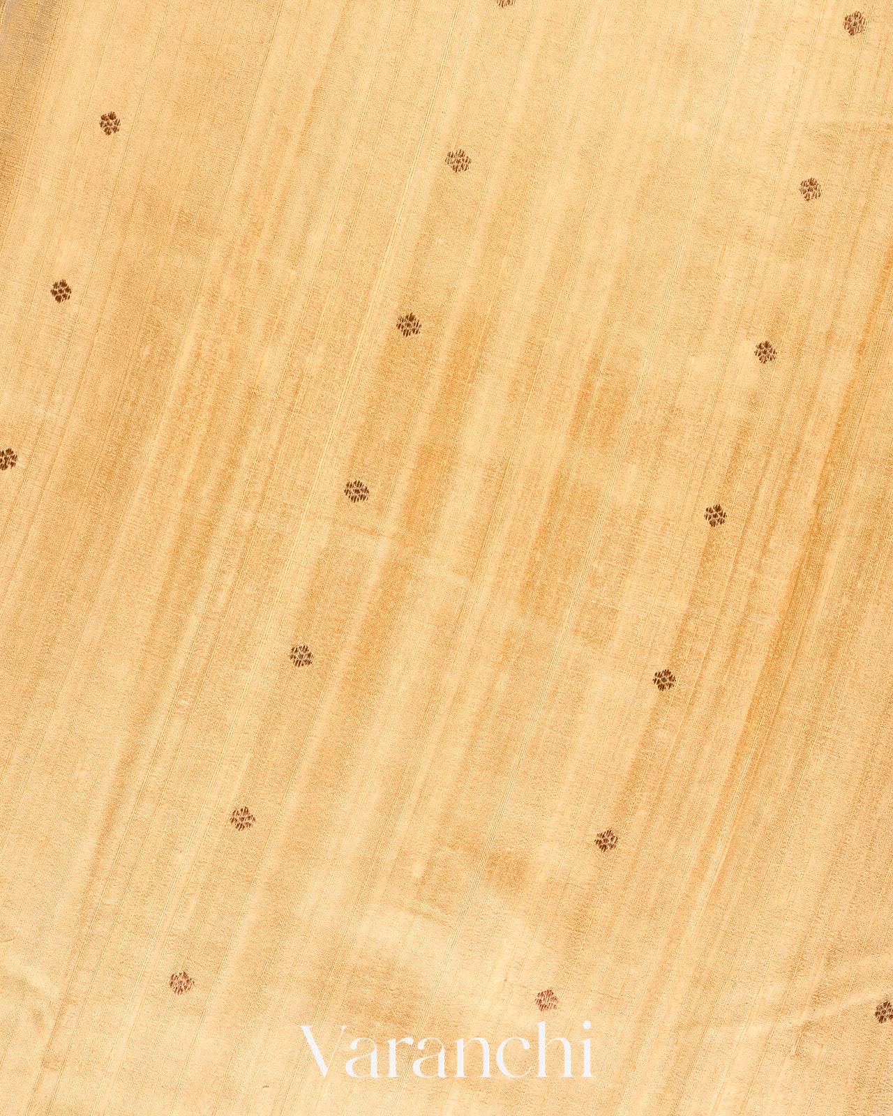 Warm Ivory Borderless   Pure Raw Silk Handloom Saree