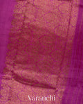 Magenta Pure Raw Silk Handloom Saree