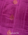 Magenta Pure Raw Silk Handloom Saree