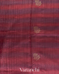Maroon And Plum Purple Ombre-Dyed Raw Silk Handloom Saree  