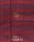 Maroon And Plum Purple Ombre-Dyed Raw Silk Handloom Saree  