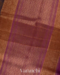 Brown Shibori Pure Raw Silk Handloom Saree