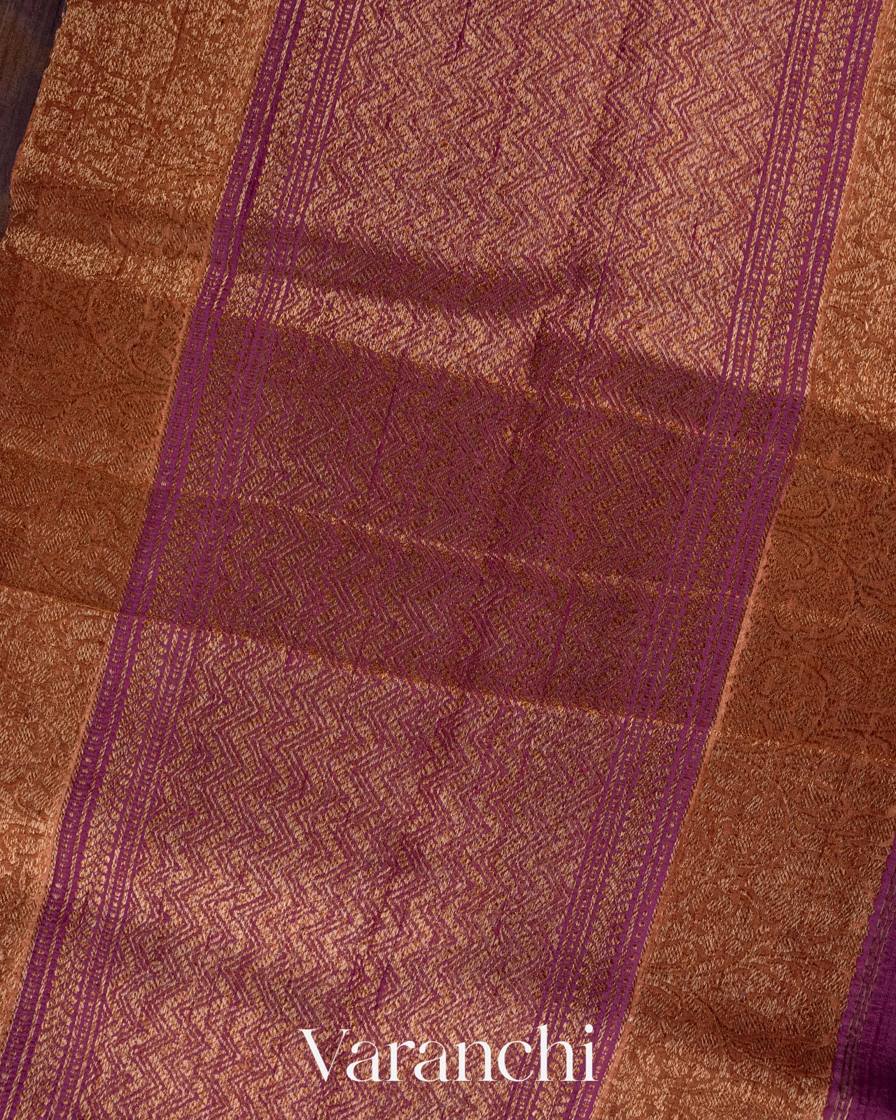 Brown Shibori Pure Raw Silk Handloom Saree