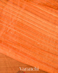 Burnt Orange Borderless Pure Raw Silk Handloom Saree