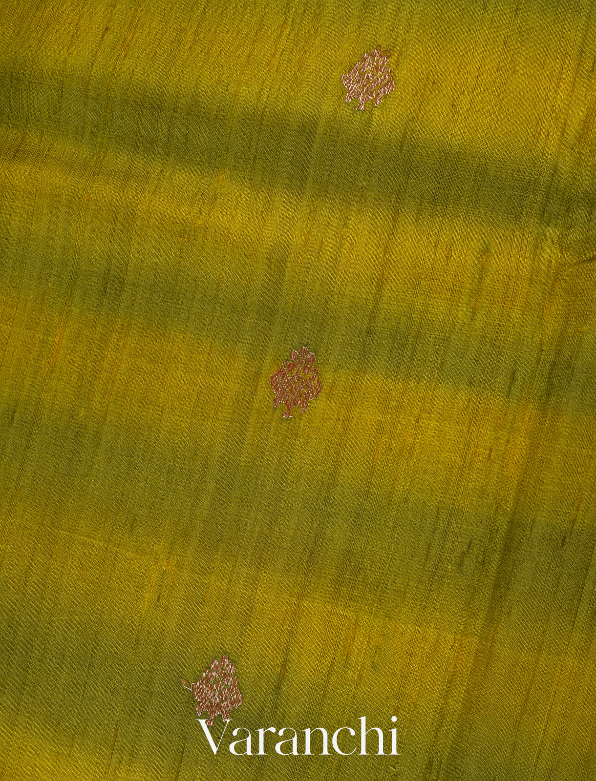 Olive Green Shibori Pure Raw Silk Handloom Saree