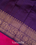 Bright Magenta Pure Raw Silk Handloom Saree